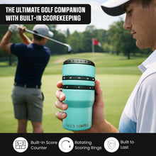 Load image into Gallery viewer, Tally Tumbler 4-in-1 Premium Can Cooler &amp; Scorekeeping Tumbler | Fits All 12oz Cans &amp; Bottles | Golf &amp; Game Ring Scoring System | Insulated Stainless Steel with Lid
