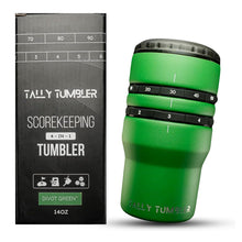 Load image into Gallery viewer, Tally Tumbler 4-in-1 Premium Can Cooler &amp; Scorekeeping Tumbler | Fits All 12oz Cans &amp; Bottles | Golf &amp; Game Ring Scoring System | Insulated Stainless Steel with Lid
